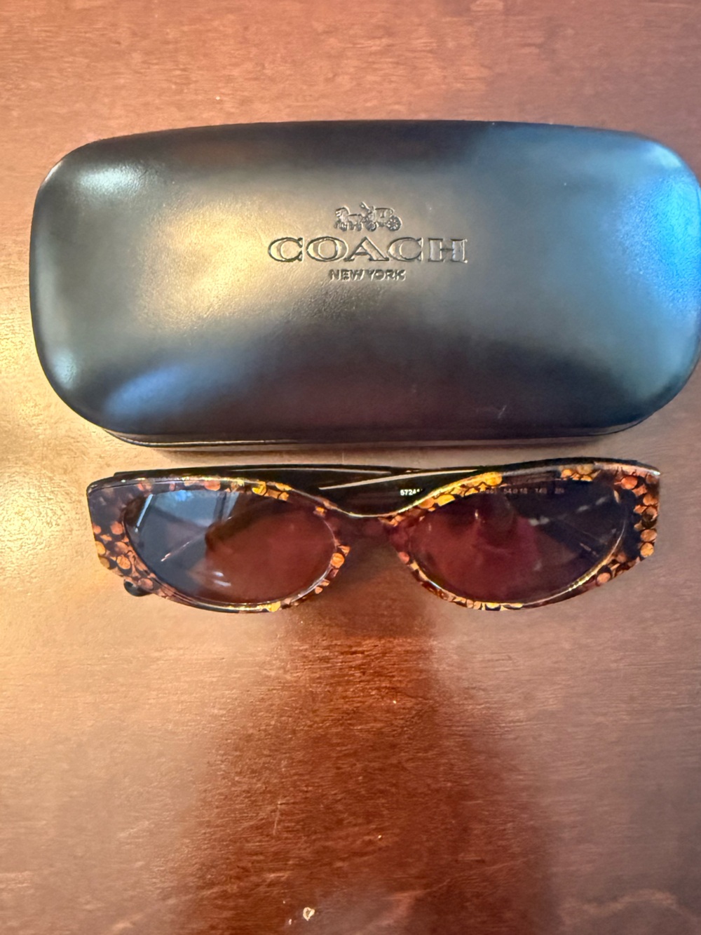 Coach Tortoiseshell Oval Sunglasses with Brown Gradient Lenses - Picture 4 of 9